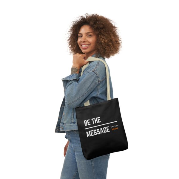 Be The Message Polyester Canvas Tote Bag - Image 4