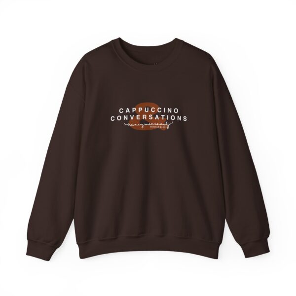 Cappuccino & Conversations | Unisex Heavy Blend™ Crewneck Sweatshirt - Image 4