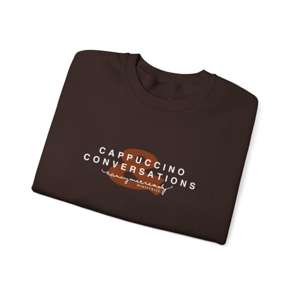 Cappuccino & Conversations | Unisex Heavy Blend™ Crewneck Sweatshirt - Image 5