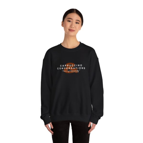 Cappuccino & Conversations | Unisex Heavy Blend™ Crewneck Sweatshirt - Image 2